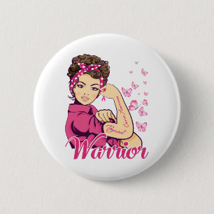 Badge Rond 5 Cm Le guerrier Rosie Riveter Sensibilisation au cance