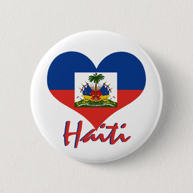 Badge Rond 5 Cm Le Haïti (Devant)