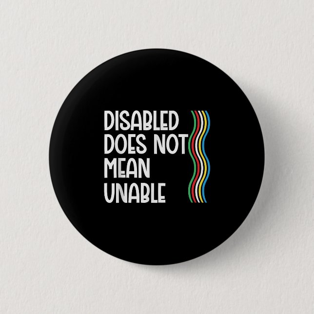 Badge Rond 5 Cm Le Handicap N'Est Pas Une Fierté Invalide Égale (Devant)