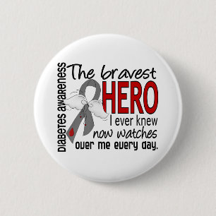 Badge Rond 5 Cm Le héros le plus courageux j'ai jamais connu le