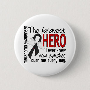 Badge Rond 5 Cm Le héros le plus courageux j'ai jamais connu le