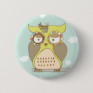 Badge Rond 5 Cm Le hibou soit absent vous