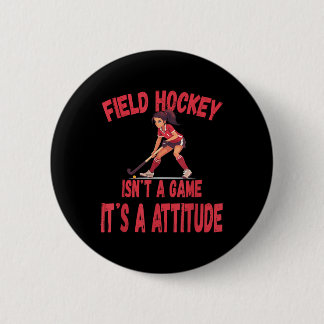Badge Rond 5 Cm Le hockey sur gazon n'est pas un jeu, c'est une at