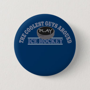 Badge Rond 5 Cm Le hockey sur glace le plus frais de jeu de types