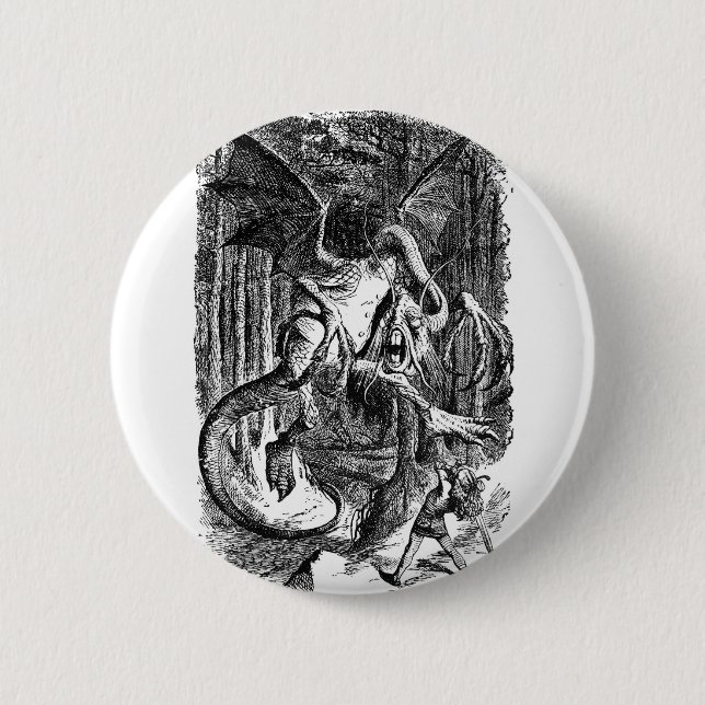 Badge Rond 5 Cm Le Jabberwocky (Devant)