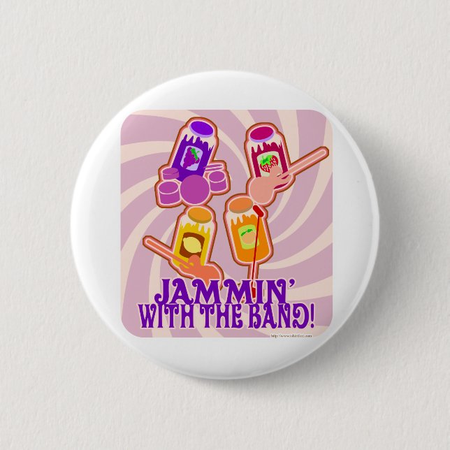 Badge Rond 5 Cm Le Jammin Jam Band (Devant)