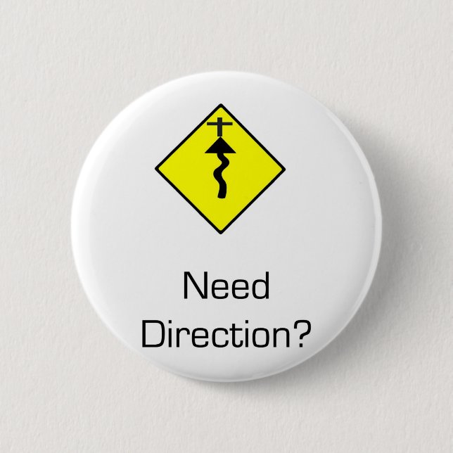 Badge Rond 5 Cm Le Jésus-Christ est la direction (Devant)