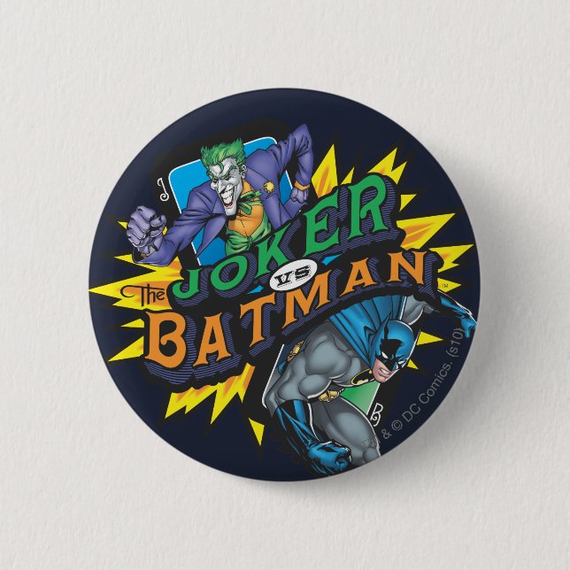 Badge Rond 5 Cm Le Joker Vs Batman (Devant)