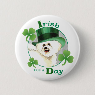 Badge Rond 5 Cm Le jour Bichon de St Patrick