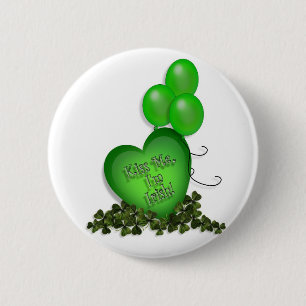 Badge Rond 5 Cm Le Jour de la Saint Patrick m'embrassent les