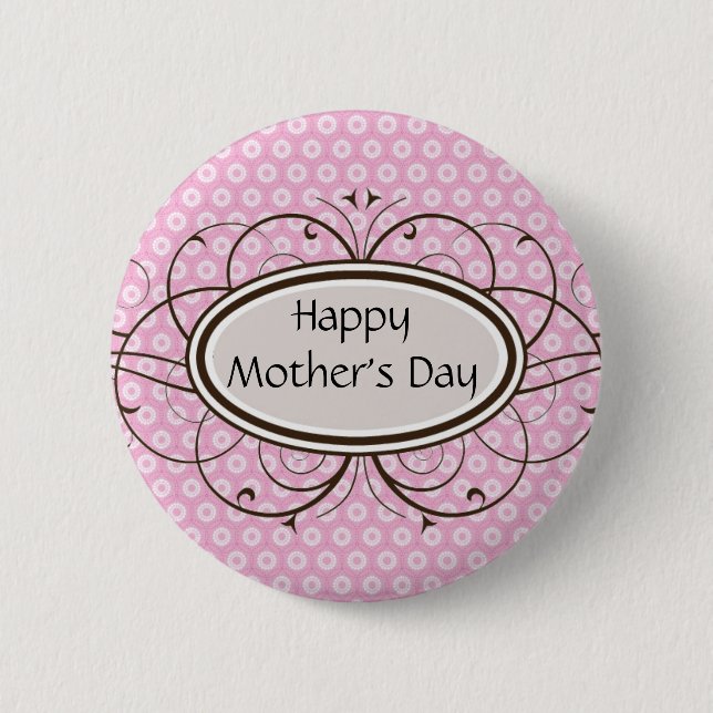 Badge Rond 5 Cm Le jour de mère heureux (Devant)