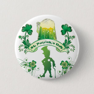 Badge Rond 5 Cm Le jour de St Patrick heureux