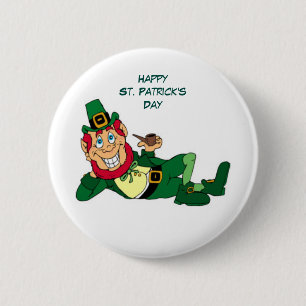 Badge Rond 5 Cm Le jour de St Patrick heureux