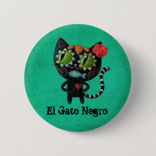 Badge Rond 5 Cm Le jour du chat noir mort