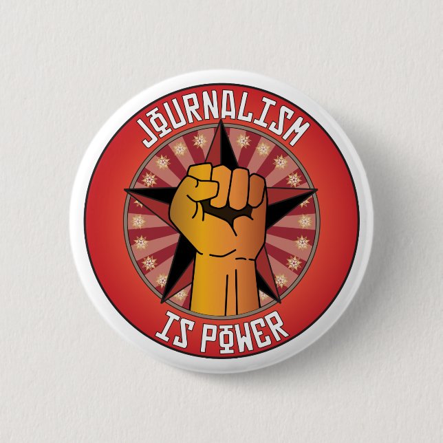 Badge Rond 5 Cm Le journalisme est puissance (Devant)