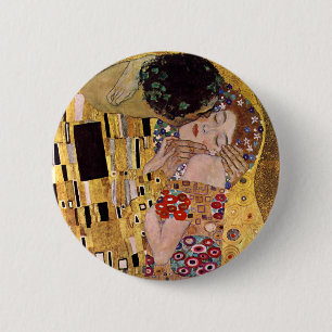 Badge Rond 5 Cm Le Kiss, Gustav Klimt