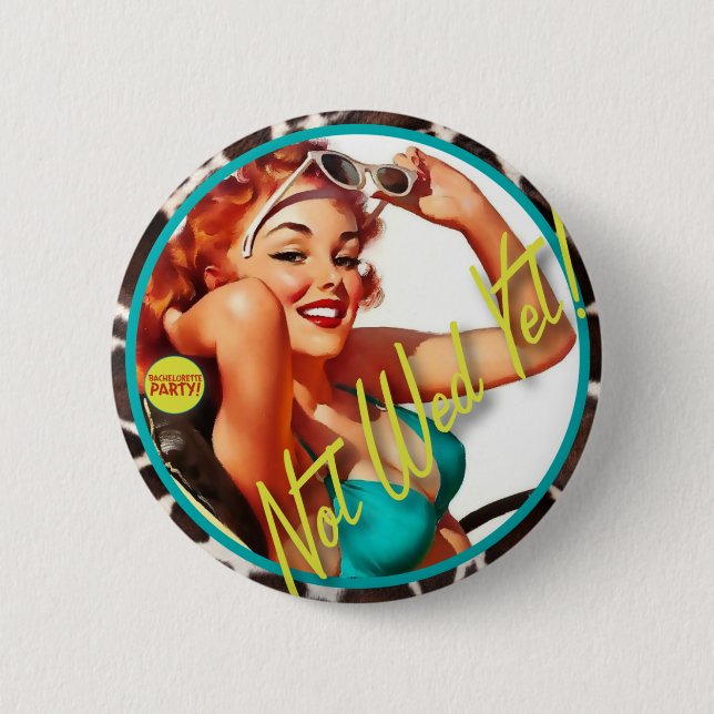 Badge Rond 5 Cm Le kitsch Bitsch : Ne pas épouser encore ! (Devant)