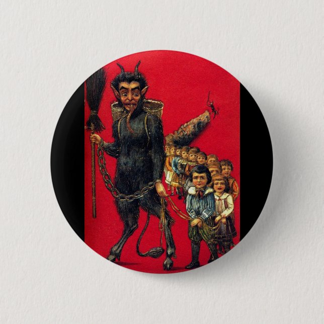 Badge Rond 5 Cm Le Krampus (Devant)