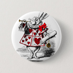 Badge Rond 5 Cm Le lapin blanc