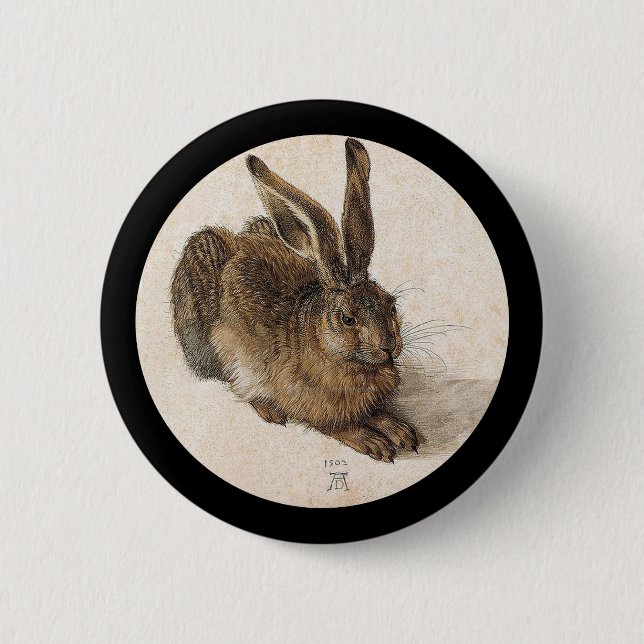 Badge Rond 5 Cm Le lièvre (Devant)