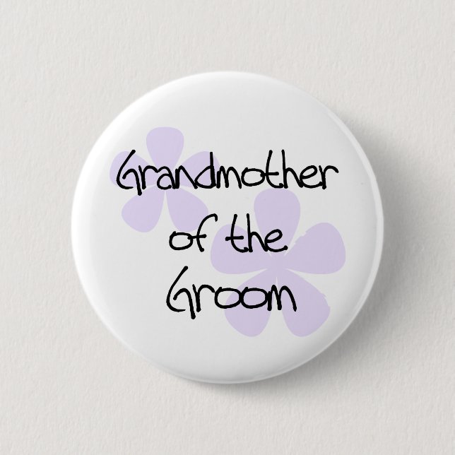 Badge Rond 5 Cm Le lilas fleurit la grand-mère du bouton de marié (Devant)