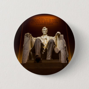 Badge Rond 5 Cm Le Lincoln Memorial la nuit - DC de Washington