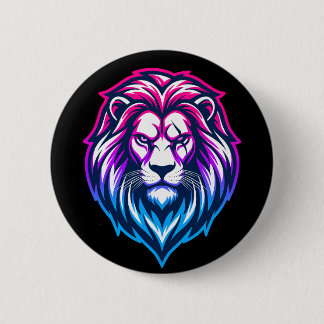 Badge Rond 5 Cm Le Lion Puissant - Édition Androgyne