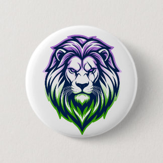 Badge Rond 5 Cm Le Lion Puissant - Édition Genderqueer