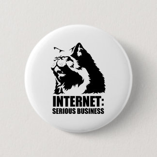 Badge Rond 5 Cm le lolcat l'Internet est des affaires sérieuses