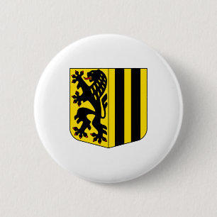 Badge Rond 5 Cm Le manteau de Dresde arme le symbole officiel de