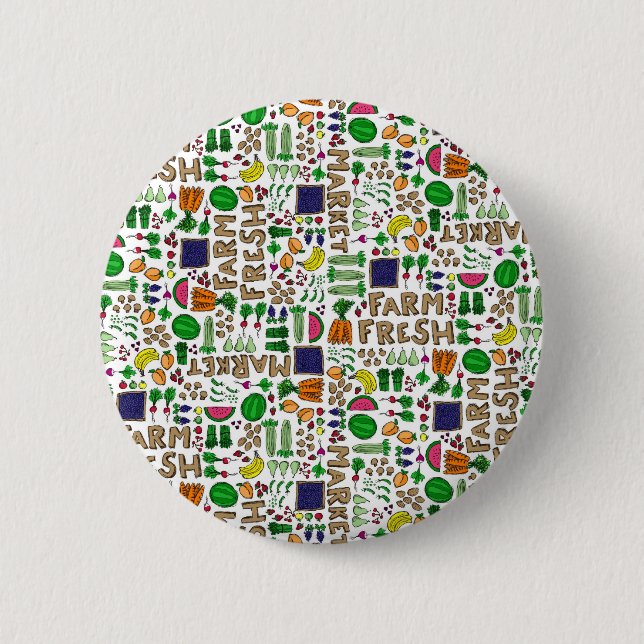 Badge Rond 5 Cm Le marché agricole Medley (Devant)