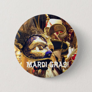 Badge Rond 5 Cm Le mardi gras masque le bouton