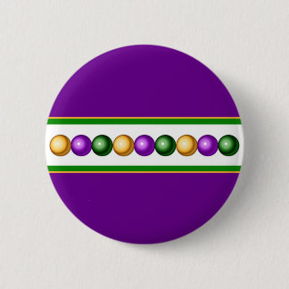 Badge Rond 5 Cm Le mardi gras pourpre perle le bouton