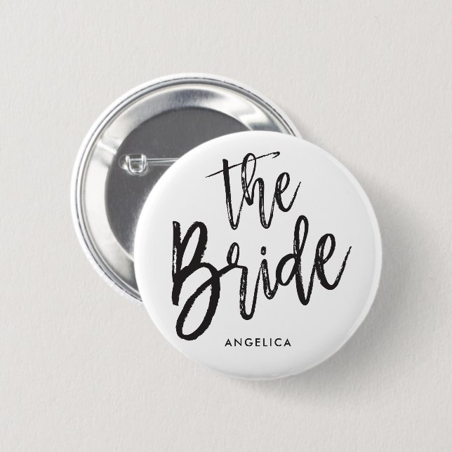 Badge Rond 5 Cm Le mariage fait sur commande de style noir de (Devant & derrière)