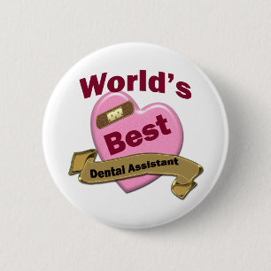 Badge Rond 5 Cm Le meilleur assistant dentaire du monde