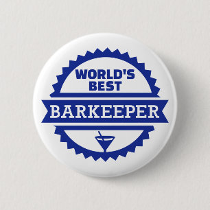Badge Rond 5 Cm Le meilleur barman du barkeeper du monde