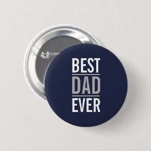 Badge Rond 5 Cm Le meilleur bleu marine moderne du papa toujours