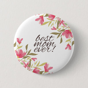 Badge Rond 5 Cm Le meilleur bouton de Pin du jour de mère de mama