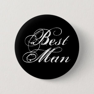 Badge Rond 5 Cm Le meilleur bouton d'homme dans le noir