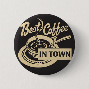 Badge Rond 5 Cm Le meilleur café en ville