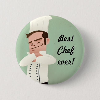 Badge Rond 5 Cm le meilleur chef jamais !