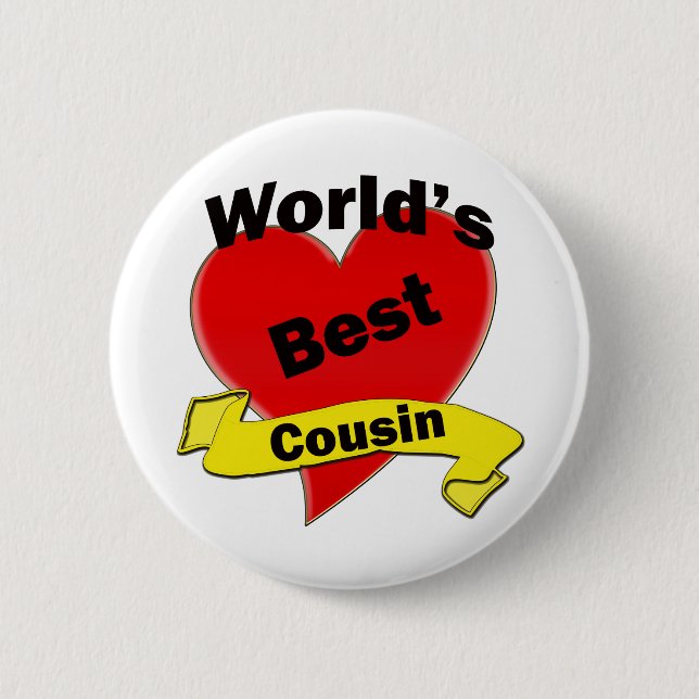 Badge Rond 5 Cm Le meilleur cousin du monde (Devant)