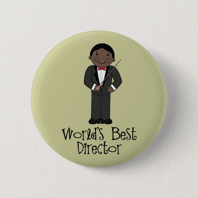 Badge Rond 5 Cm Le meilleur directeur musical des mondes ethniques (Devant)