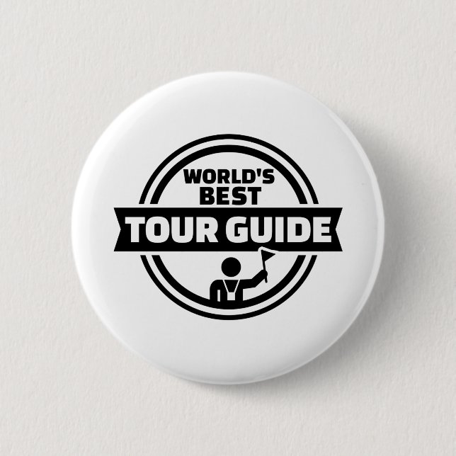 Badge Rond 5 Cm Le meilleur guide touristique du monde (Devant)
