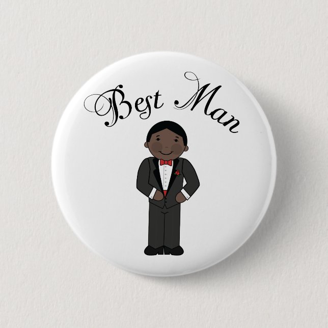 Badge Rond 5 Cm Le meilleur mariage (noir) d'homme (Devant)