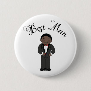 Badge Rond 5 Cm Le meilleur mariage (noir) d'homme