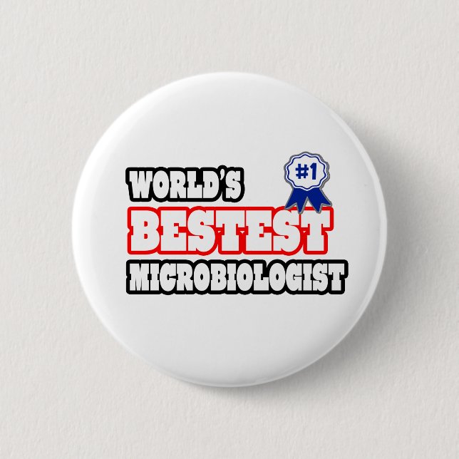 Badge Rond 5 Cm Le meilleur microbiologiste au monde (Devant)