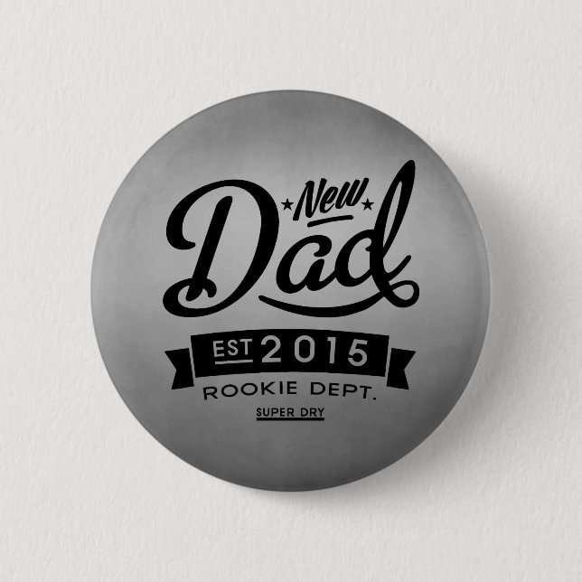 Badge Rond 5 Cm Le meilleur nouveau papa 2015 (Devant)