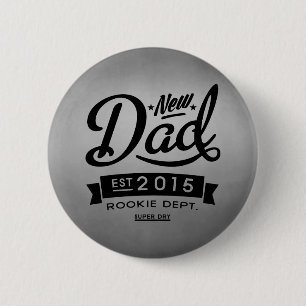 Badge Rond 5 Cm Le meilleur nouveau papa 2015
