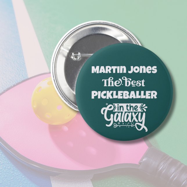 Badge Rond 5 Cm Le meilleur Pickleballer dans la galaxie Picklebal (Créateur téléchargé)